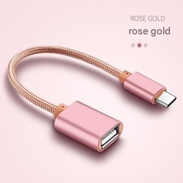USB Type-C - USB 3.1 Gen 1 naarasadapteri - Rose Go