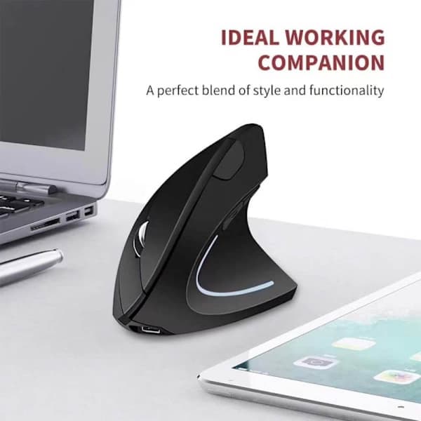 Ergonomisk mus, vertikal trådløs datamus 2.4G - Perfet