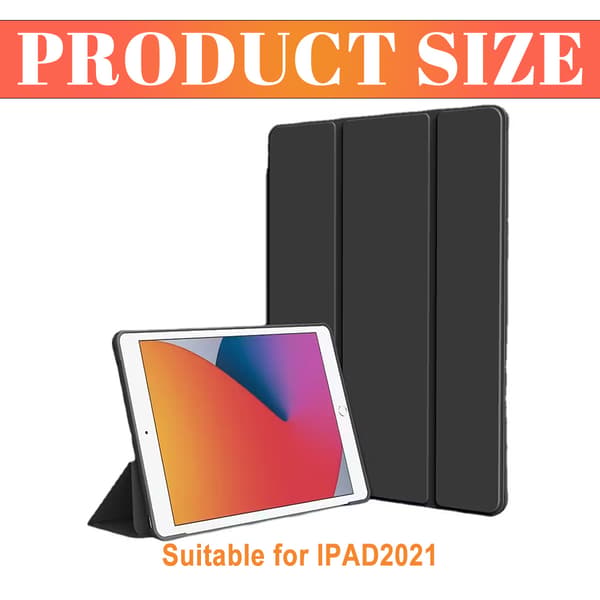 Beskyttelsesetui til iPad 10,2 tommer – Foldbart sort, beskytter både for- og bagside af din iPad mod ridser og stød.
