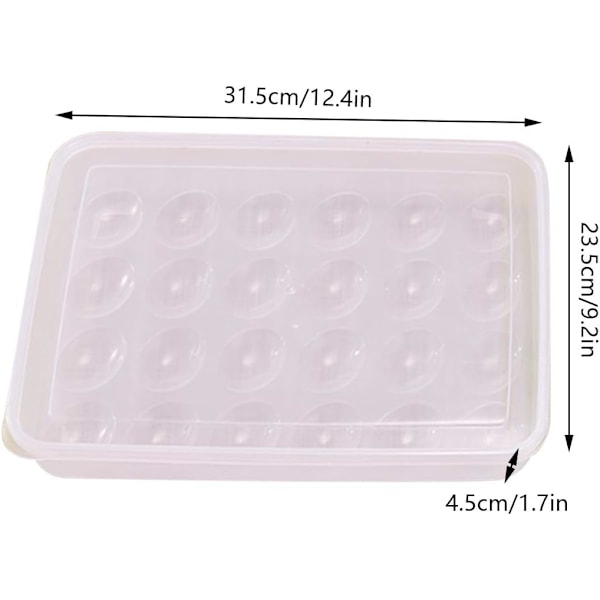 Ägghållare för kylskåp, PP-plastkonstruktion Klar förvaringsbehållare för mångsidig äggbricka (2-pack)