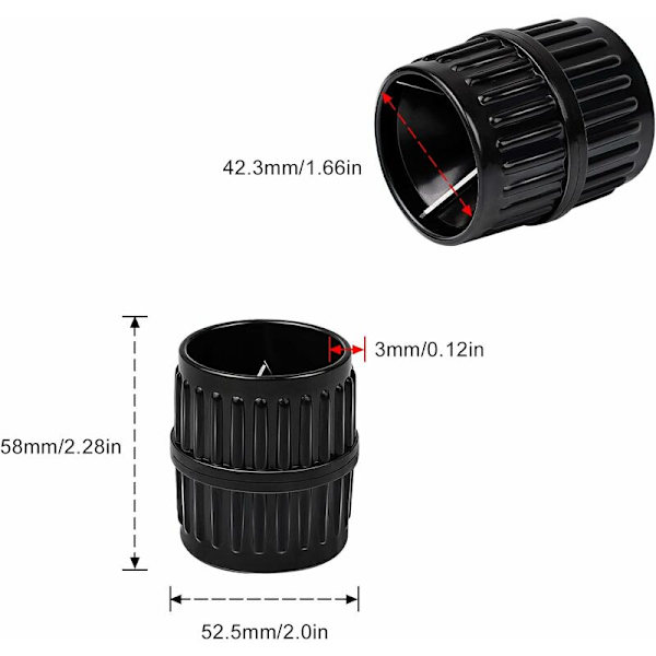 2 i 1 Koppar Avgradare - Rör Avgradare, Universal 5-40mm Insida a