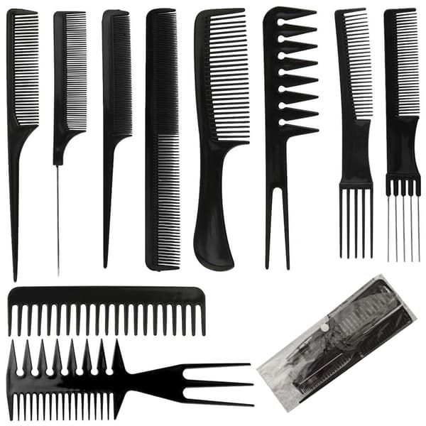 10 st Hårstylister Professionell Styling Kam Set Variety Pack