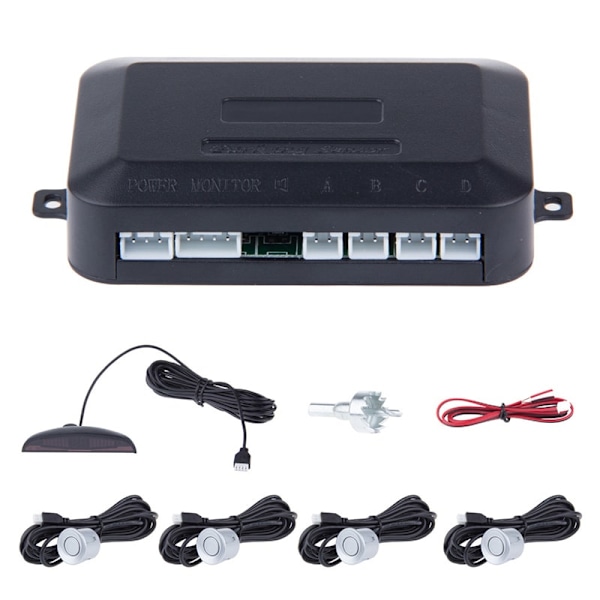 Parkeringsradar med avståndsmätare och LED Display - Silver Silver