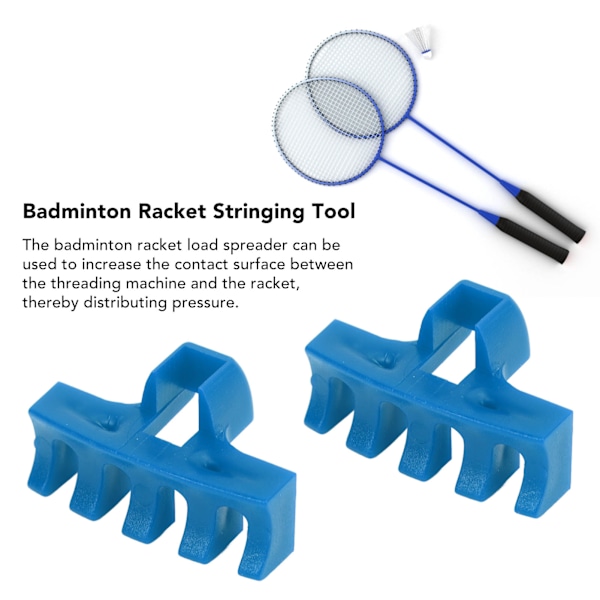 2 st Badmintonsträngningsracketbelastningsspridare Badminton Tennisracket Dragningsmaskin Trådningstillbehör Högbelastad Spridare Skydd Blå