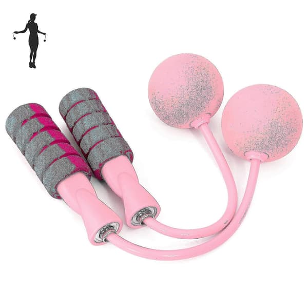 Hopprep, justerbart träningshopprep för fitness (rosa)