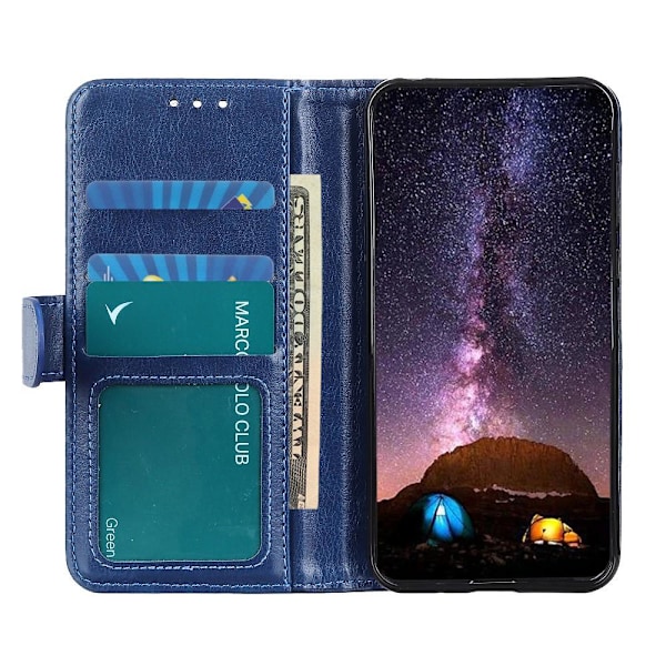 Xiaomi Mi 11 - Crazy Horse Läder Fodral - Blå Blue Blå