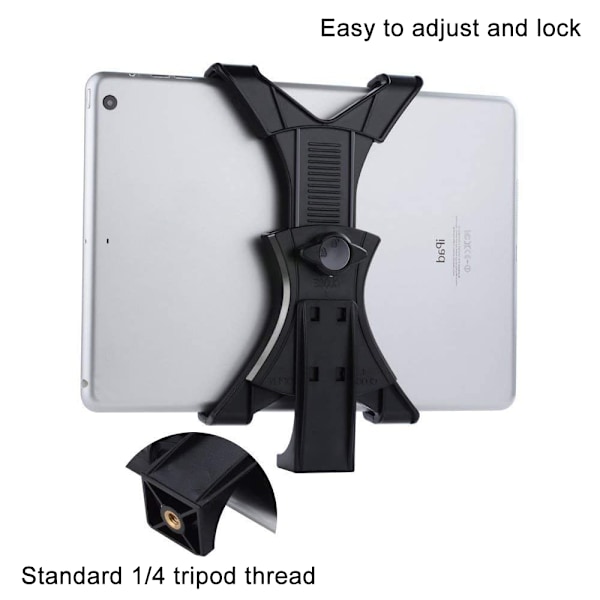 Tablet Telefonfäste Adapter, Stark Kompatibilitet Med Snabb Säker Installation, Roterbar Och Lutningsbar Med 360 Graders Justering, Universellt Stativ