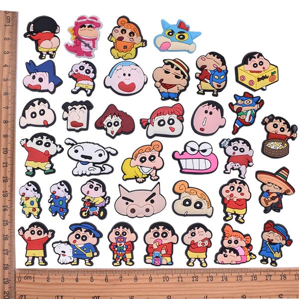 72 stykker anime Crayon Shin-chan PVC blød plast dråbeplast