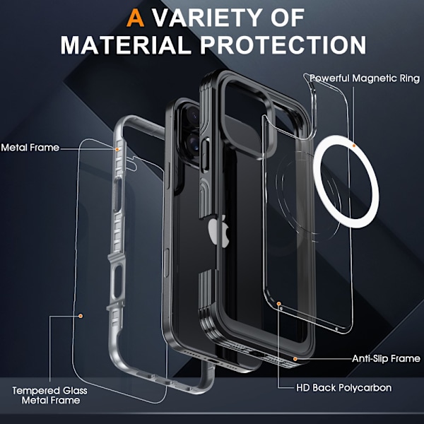 Ultra Full Protection MagSafe Case iPhone 16 Pro Black