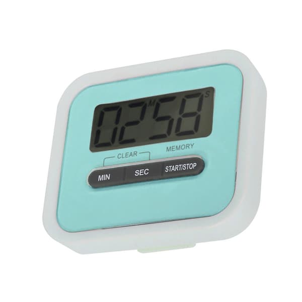 Tyst Blinkläge Digital Köksklocka, Minnesfunktion för Problemfri Användning, Stor Skärm, Snabbspolningsfunktion för Snabb Inställning (Blå)