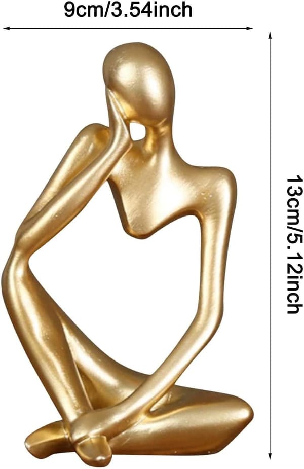 Tenkerstatue, harpiks tenker abstrakt skulpturstatue moderne Fi