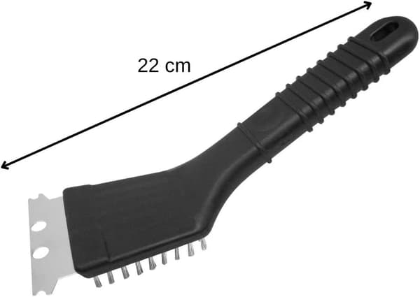 Kort grillbørsterenser med svart 22 x 7 x 4 cm