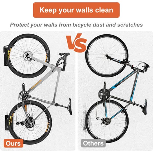 Bike Rack, Can Rotate 90 Degrees Vertically Wall Mounted Bike Rack