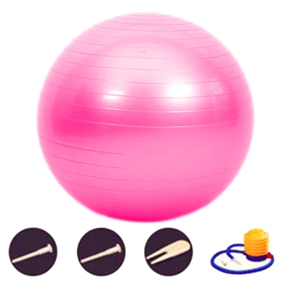 Yogaball för fitness, stabilitetsbollstol med pump,