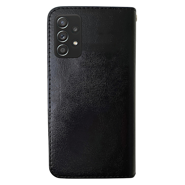 Galaxy A53 5G, Lædercover, Beskyttelse, Sort Svart