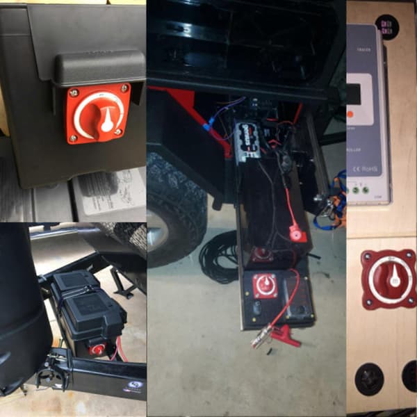 12V til 48V bådbatteriafbryder 300A rød batteristrømafbryder til autocamper, rejsevogn, camper, lastbil, ATV, UTV