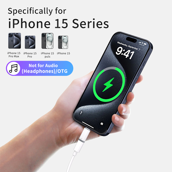 INF Lightning (hona) till USB-C (hane) adapter