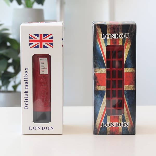 18 cm dekorasjon London telefonkiosk sparebøsse postkasse dekorasjon
