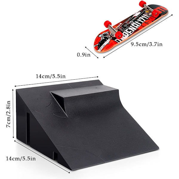 Mini Skateboard Rampe og Tilbehørssæt, Skate Park Deck Truck B