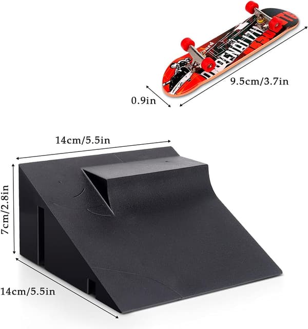 Mini Skateboard Rampe og Tilbehørssett, Skatepark Deck Truck B