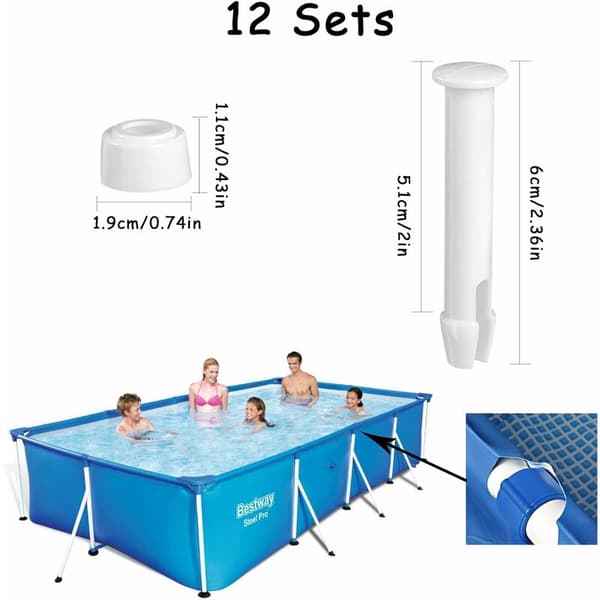 12-pack Ersättningsdelar för Pool, Plasttätningar för Pool, Plas