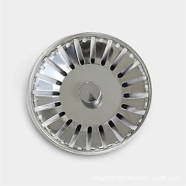 2 stk. vask sil/vask plugg vask stopper hull kjøkken/bad sil diameter 84mm med kuleende, rustfritt stål