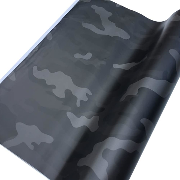 Självhäftande Bilfolie med Luftkanaler, Självläkande Stealth Mönster Vinyl för Enkel Applicering på Flera Ytor Inklusive Bilar,