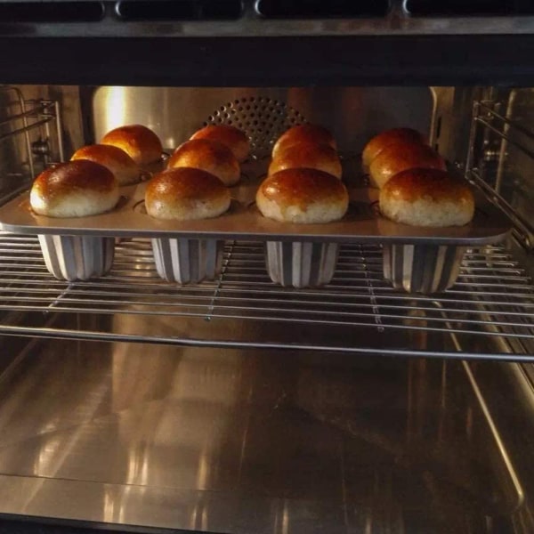 12 koppar burk brödform, mini brödform, muffinspajform,