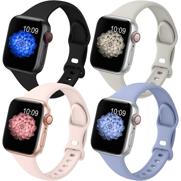 4-pack slimband kompatibelt med Apple Watch -band