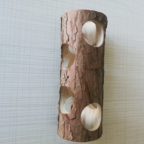 20cm Hamster Tunnel, Hamster Træ Rør, Træhul, Massivt Træ Rør