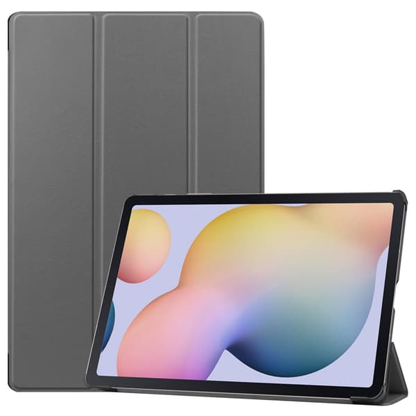Samsung Galaxy Tab S7 Plus/FE/Lite Trefoldbart deksel PU-skinn/PC Grå