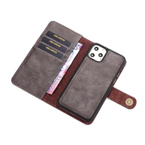 iPhone 11 Pro - DG.MING - Lompakkokotelo magneetilla - Harmaa