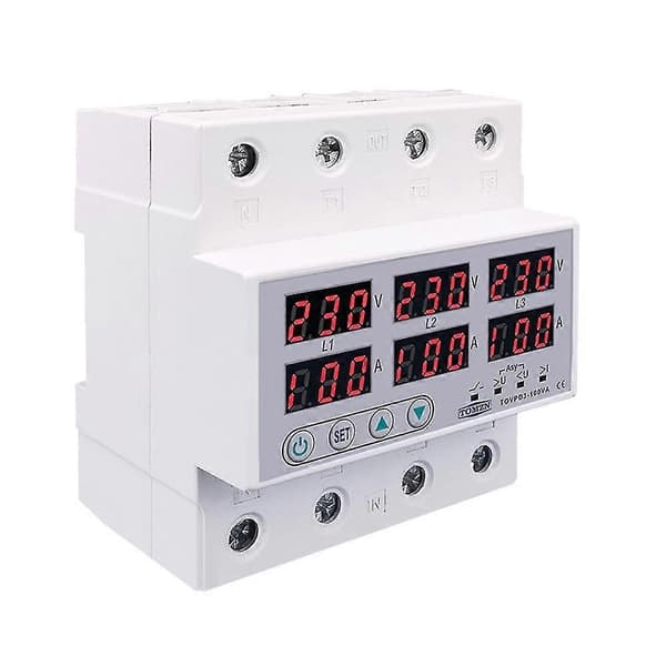Din Skinne 3 Faset Volta Relæ Voltmeter Amperemeter Over Og Under Volta Mon Relæer Beskytter