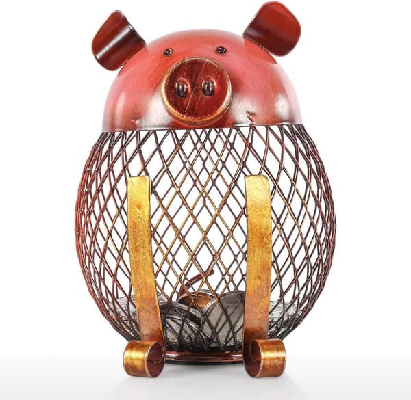 Spargris Metallskulptur Spargris Present