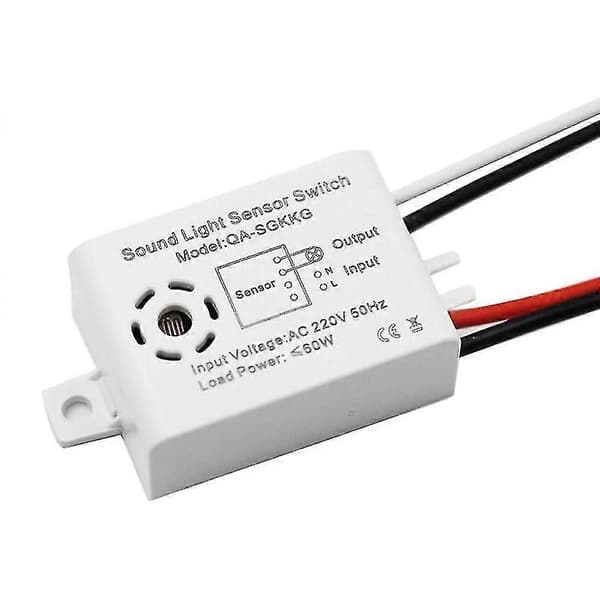 5 stk. Lyd- og lyskontrollsensorbryter Forsinkelse Automatisk lyskontroll LED-pære Lydsensor