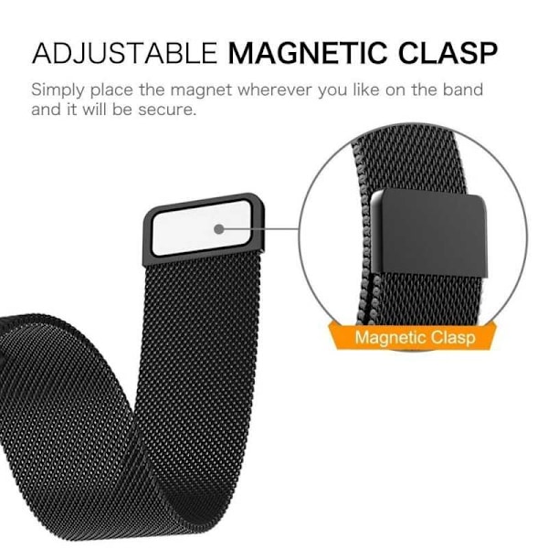 Garmin Venu 2S Armband Milanesisk Loop Svart