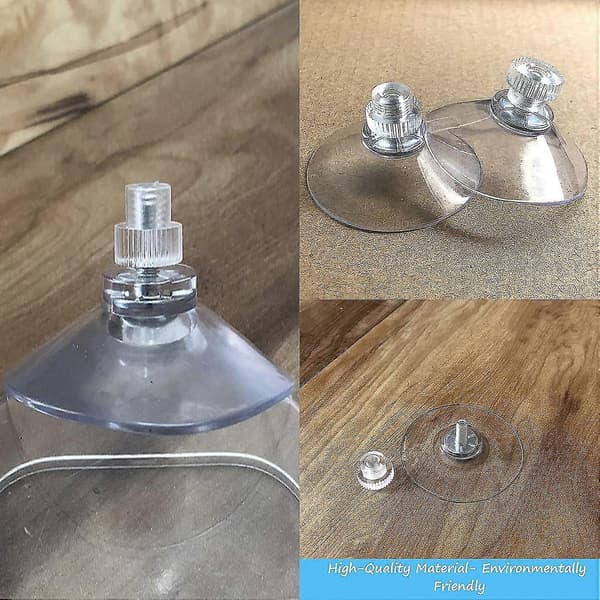 41mm Sugproppar Plast Sugkoppar, 6st Klara Runda Sugkoppar Utan Krokar