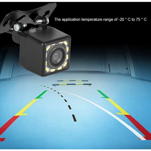 HD Bil Bakkamera 12 LED Nattesyn Bakning Parkering Monit