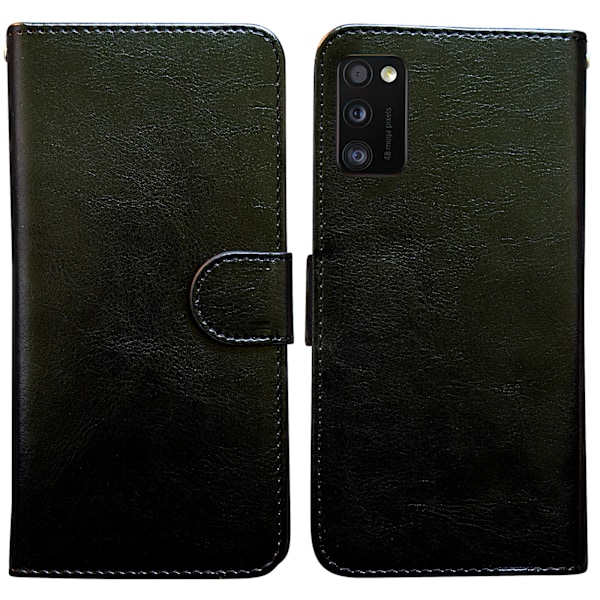 Samsung Galaxy A41 - Läderfodral / Skydd Svart