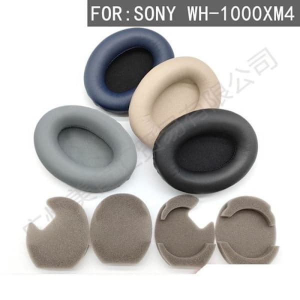 Øreputer / hodebøyleputer til Sony MDR-1000X WH-1000XM2 M3 M4 1000X/M2 svart svart pute