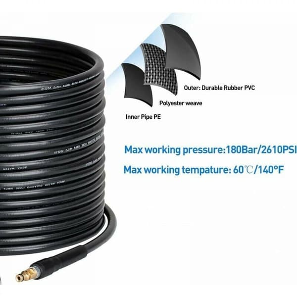 Professionell Högtrycksvattenslang av Flexibelt Material, Kompatibel med Kärcher K2 K3 K4 K5, Hållbar för Tryck upp till 180