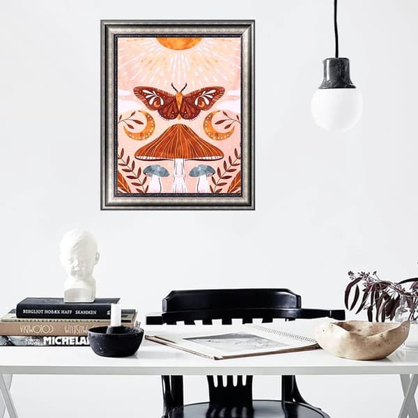 Full Diamond Butterfly 5D DIY Diamantkunstsett Sol og Måne Maleri