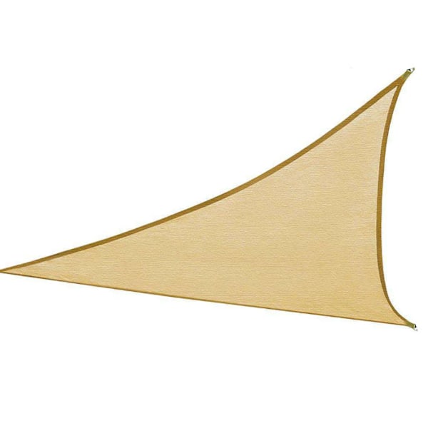 Beige Triangel Solsegel 2Mx2Mx2M, Kompletta Tillbehör Inklusive Rostfria Spännen Och PE Fästrep, Utomhus Solsegel För Trädgård