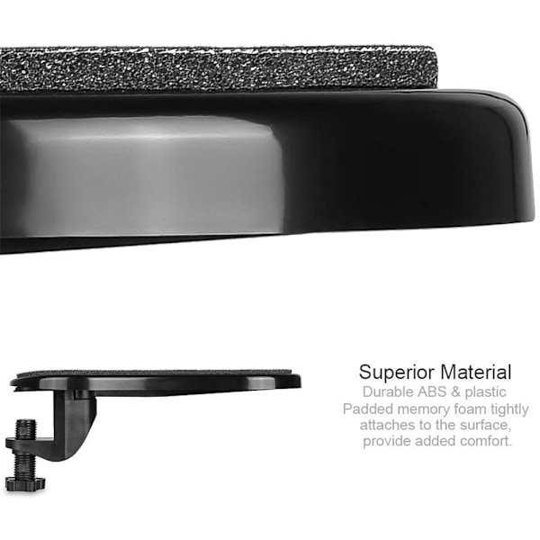 Justerbart Skrivbordsarmsstöd, Ergonomiskt Designat För Maximal Komfort, 180 Graders Kulled, Memory Foam-vaddering, Enkel Installation Utan Montering