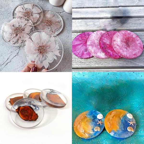 Silikon Epoksy Resin Støpeform Brikkeform Rund Form Smykkefremstilling Form