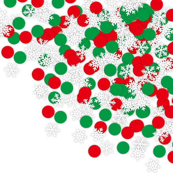 Julkonfetti med snöflingor - Dekorativt glitter för festliga bordsuppsättningar