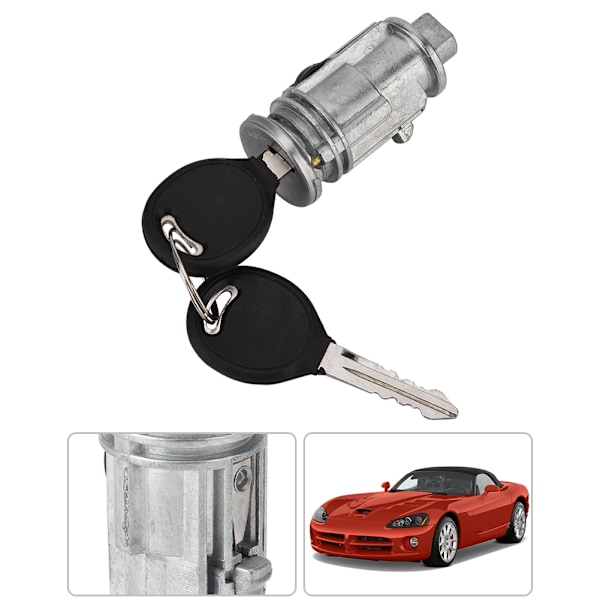 Tändningslås Cylinder i Krom för Vissa Chrysler Dodge Jeep-fordon, Högkvalitativ Säkerhet och Smidig Funktion för Ditt Fordon
