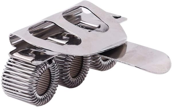 Premium metal penholder med tre huller og lommeclips til notesblok