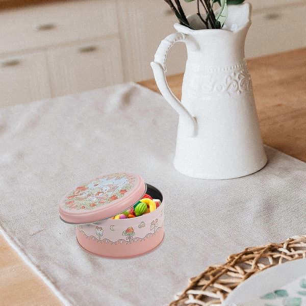 Påskehare slikdåse i blik, kagedåse, snackgaveæske, kagedåse