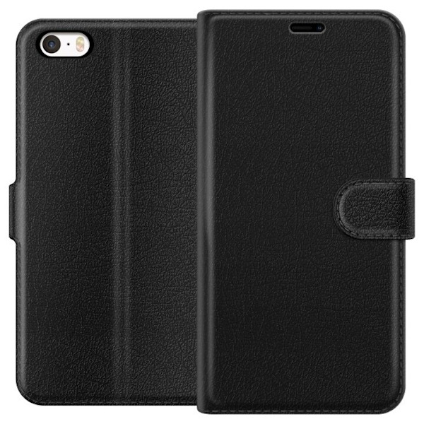 Apple iPhone SE (2016) Sort Etui PU